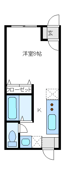 トレゾア作草部(マンスリーマンション） 間取り