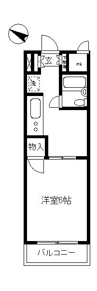 シャンボール第2千葉中央（マンスリーマンション） 間取り