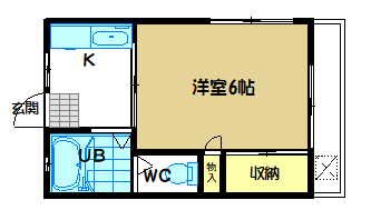 グッティ・ハイツ 201号室 間取り