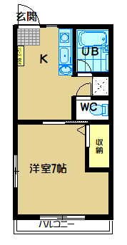 ロイヤルハイツ壱番館Ｃ棟 201号室 間取り