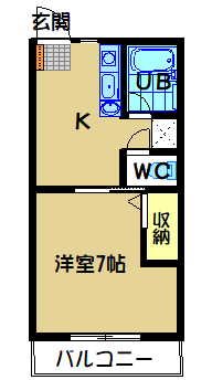 ロイヤルハイツ壱番館Ｂ棟 205号室 間取り