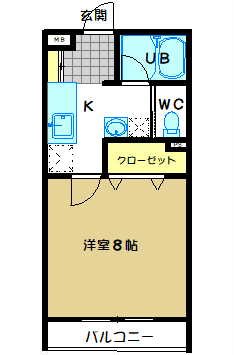 シャイデックⅢ 102号室 間取り