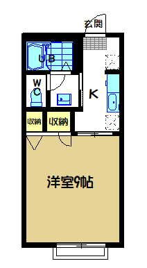 アンジェス 205号室 間取り