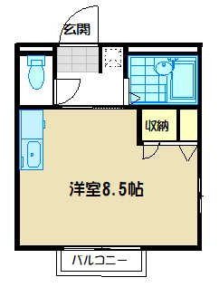 ボヌール 105号室 間取り
