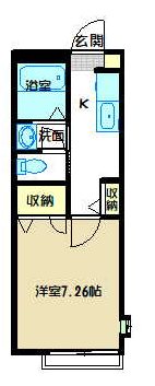 スカイヴュー 205号室 間取り