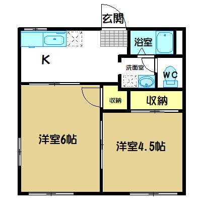 グナーデンハイムA棟 102号室 間取り