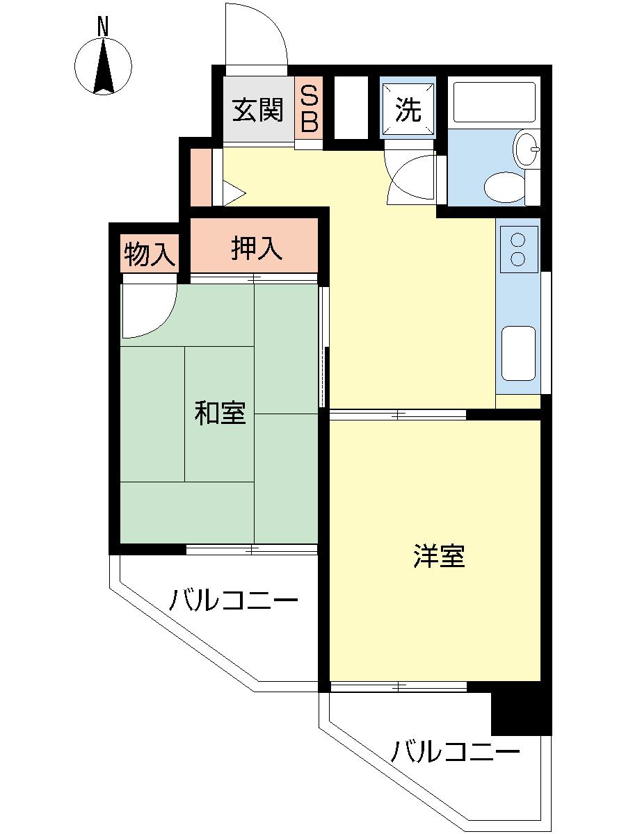 センチュリー末広 701号室 間取り