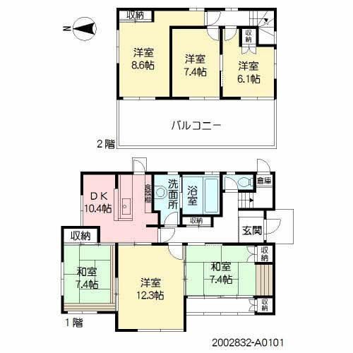 水谷2丁目貸家 間取り