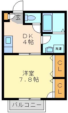 サニーコート若宮 203号室 間取り