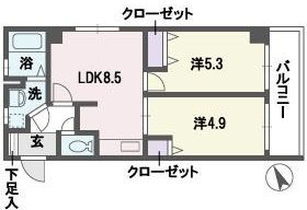 ベリーズ高砂 303号室 間取り