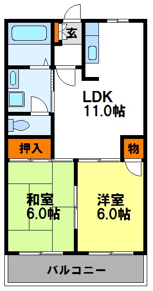 吉塚マンション 間取り図