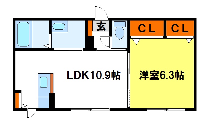 メゾン　ド　ラペ　A棟 間取り