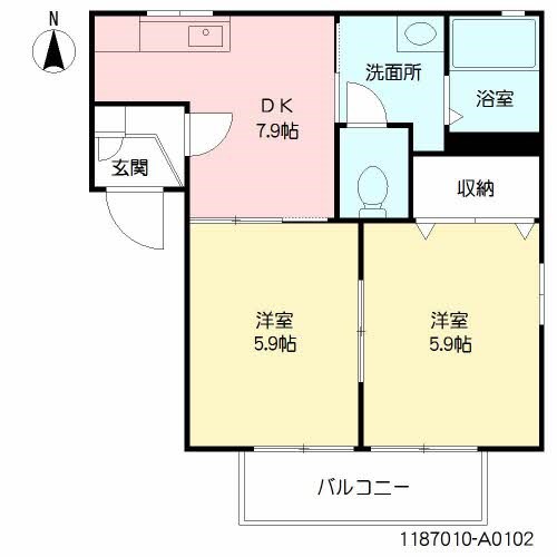 アレズィ七隈 間取り