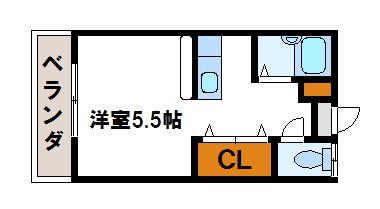セイントヴィラ新宮 104号室 間取り