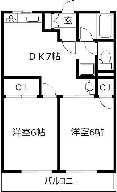 シティハイムケンコーポ 間取り図