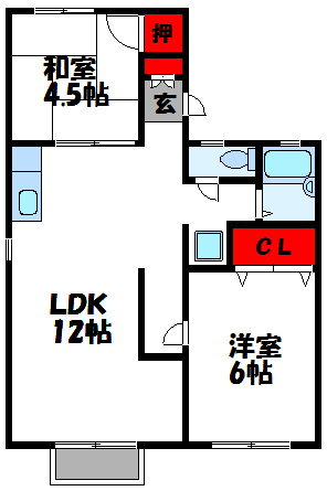 コーポ新久保 201号室 間取り