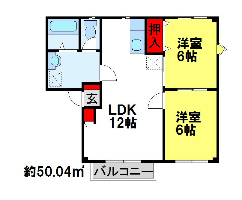 コーポ時計台Ⅱ 間取り図