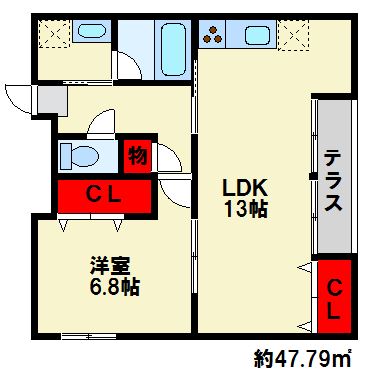 パークサイド南福岡 101号室 間取り