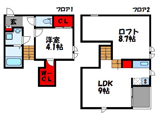 CB古賀イビザ 205号室 間取り