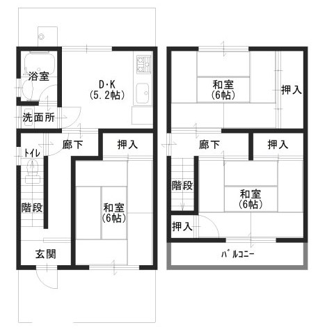 円明寺下金蔵貸家 間取り