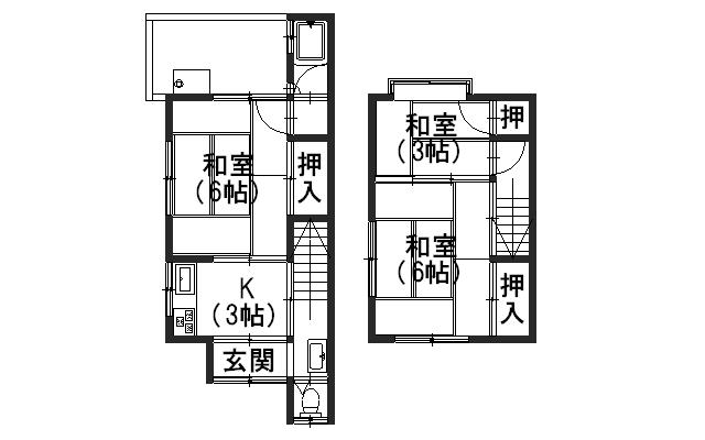 中久世3丁目貸家 間取り