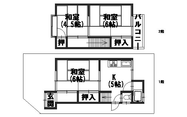 鶏冠井町荒内貸家(倉庫利用のみ) 間取り