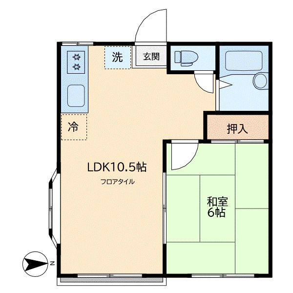 ホワイティ－柿の木坂 201号室 間取り