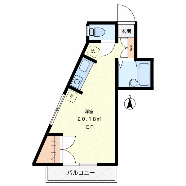 Ｕ・マテリアル 101号室 間取り