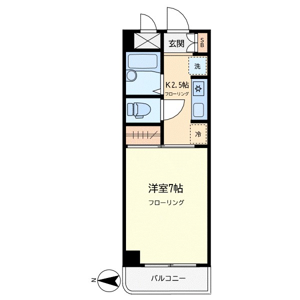 ベレッツァ学芸大 305号室 間取り