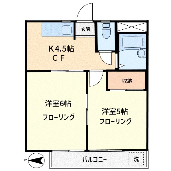 メゾンヴィオ 202号室 間取り