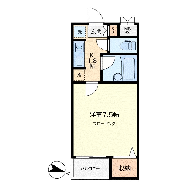 クレスト学芸大学 305号室 間取り