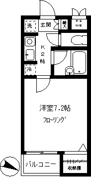 クレスト学芸大学 202号室 間取り