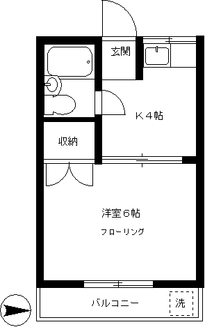 アプリコットヒル 202号室 間取り