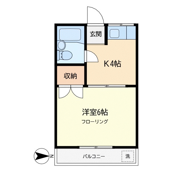 アプリコットヒル 202号室 間取り