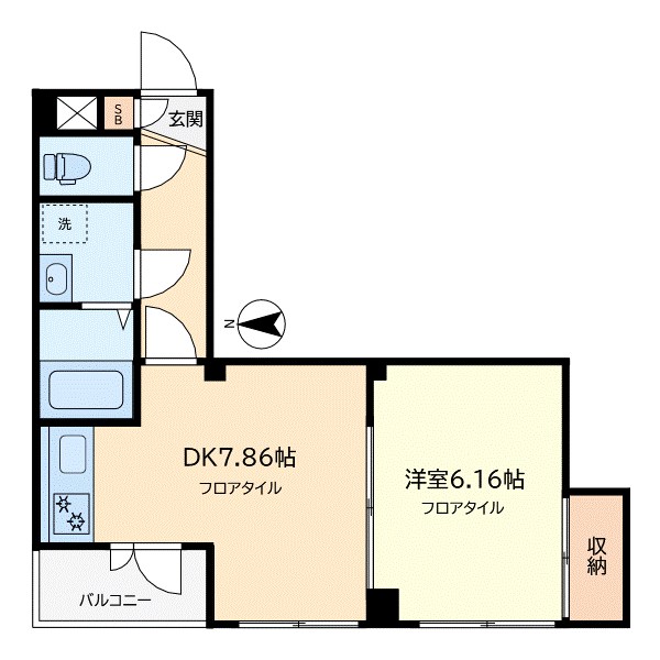 グレース 203号室 間取り