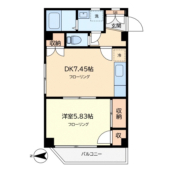 グレース 205号室 間取り