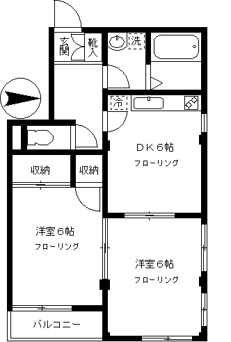 コンポート学大前 101号室 間取り