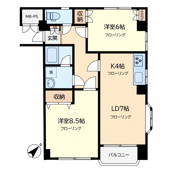 みすゞ碑文谷マンション 間取り図