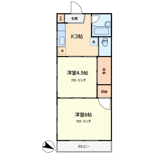 都立大南ハイツ 301号室 間取り