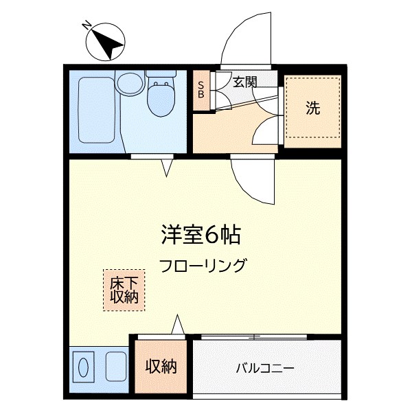 公園通りハウス 102号室 間取り