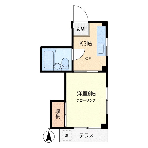 ハシビック狛江 101号室 間取り