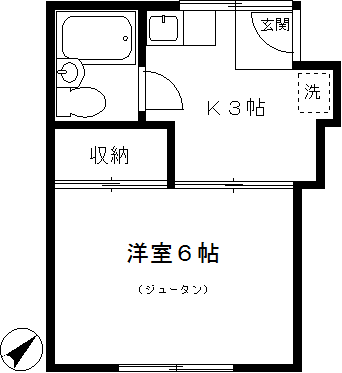 千田方 201号室 間取り