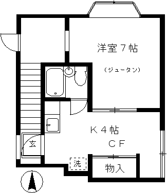 千田方 202号室 間取り
