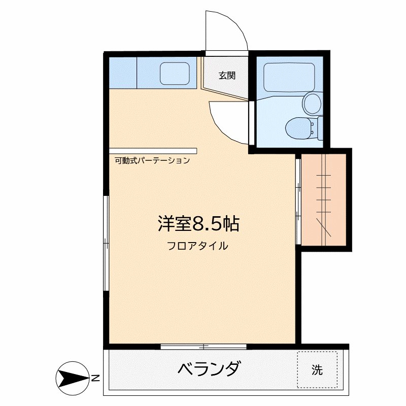 五本木サニーハイツ 205号室 間取り