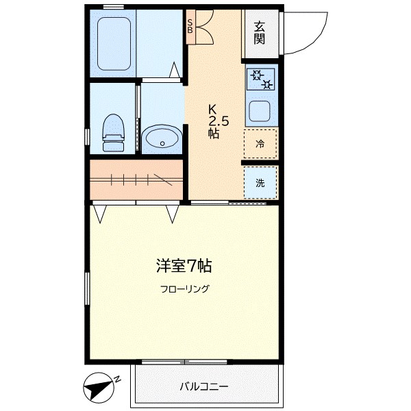 grace祐天寺 201号室 間取り