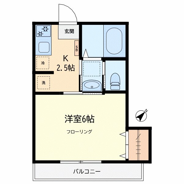 grace祐天寺 102号室 間取り