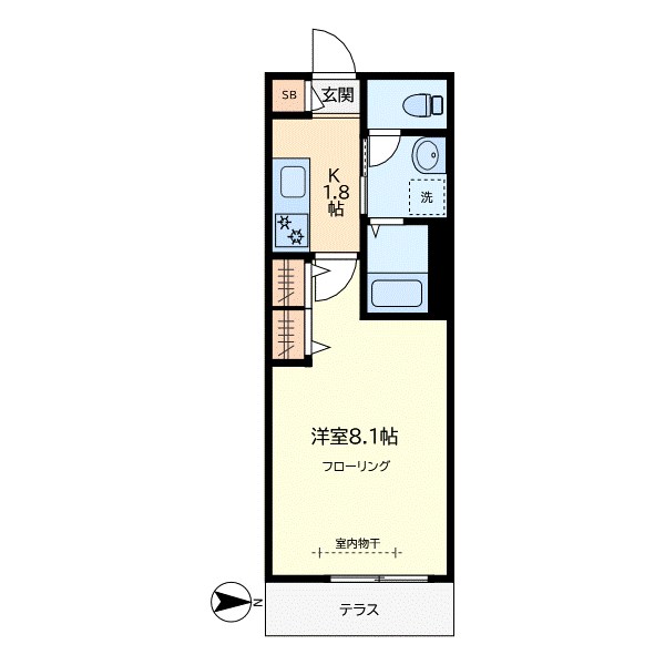 Como Ⅲ 101号室 間取り