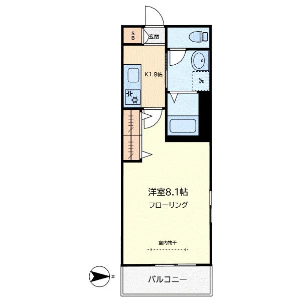 Como Ⅲ 301号室 間取り
