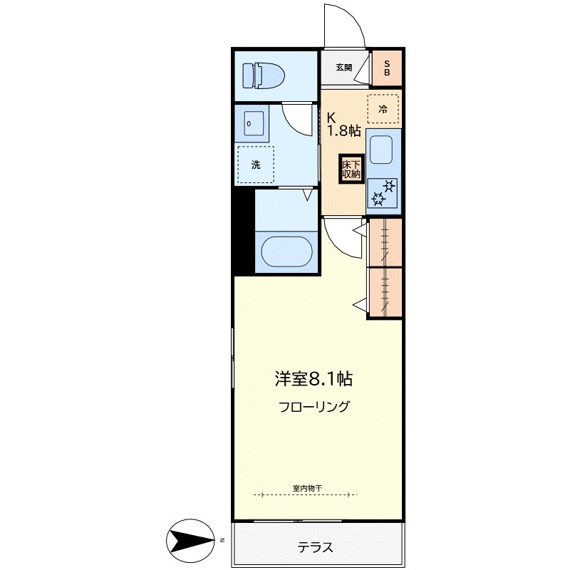 Como Ⅲ 103号室 間取り