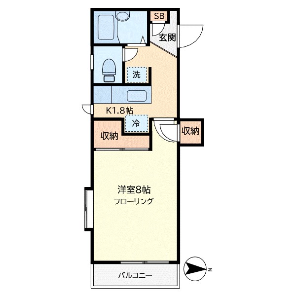 Como Ⅰ 303号室 間取り